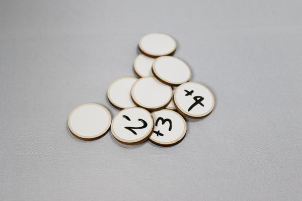 Dry Erase Wooden Tokens - Pack of 20