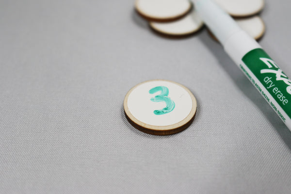 Dry Erase Wooden Tokens - Pack of 20