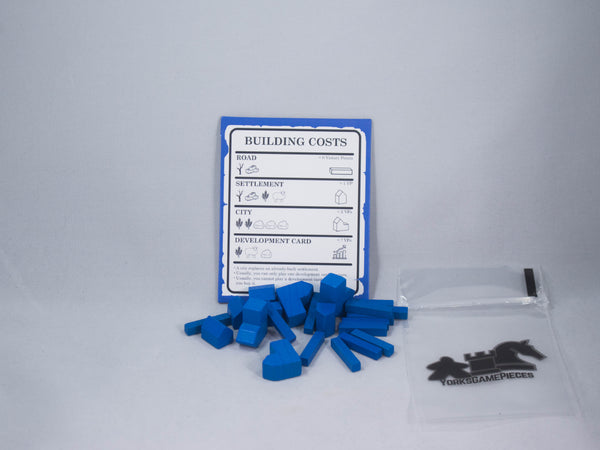 Settlers of Catan Building Cost Cards