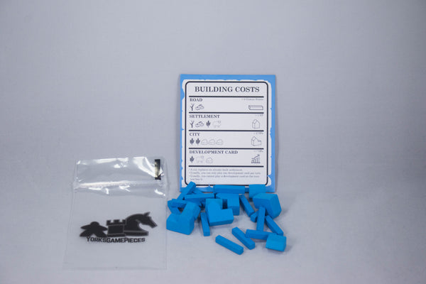 Settlers of Catan Building Cost Cards