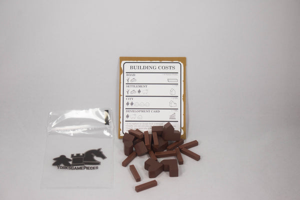 Settlers of Catan Building Cost Cards