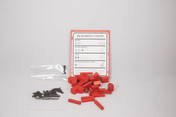 Settlers of Catan Building Cost Cards