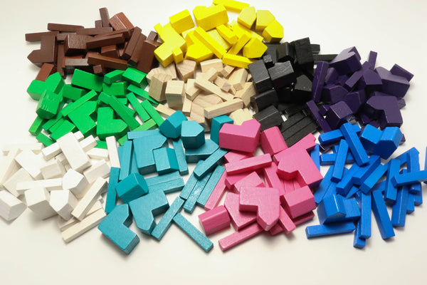 Settlers of Catan wood replacement pieces set
