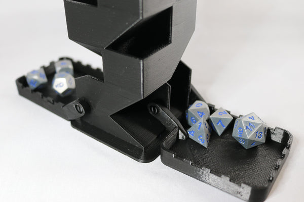 Castle Dice Tower with Folding Tray for DnD