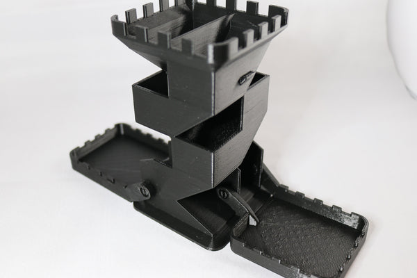 Castle Dice Tower with Folding Tray for DnD